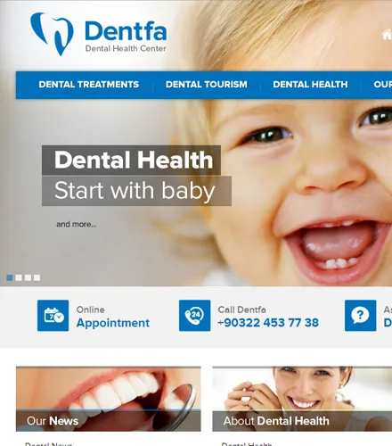 Dentfa Diş Web Sitesi web tasarımı
