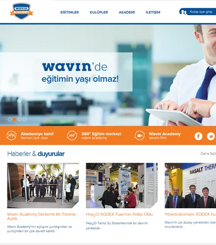 Wavin Academy web sitesi arşiv görüntüsü